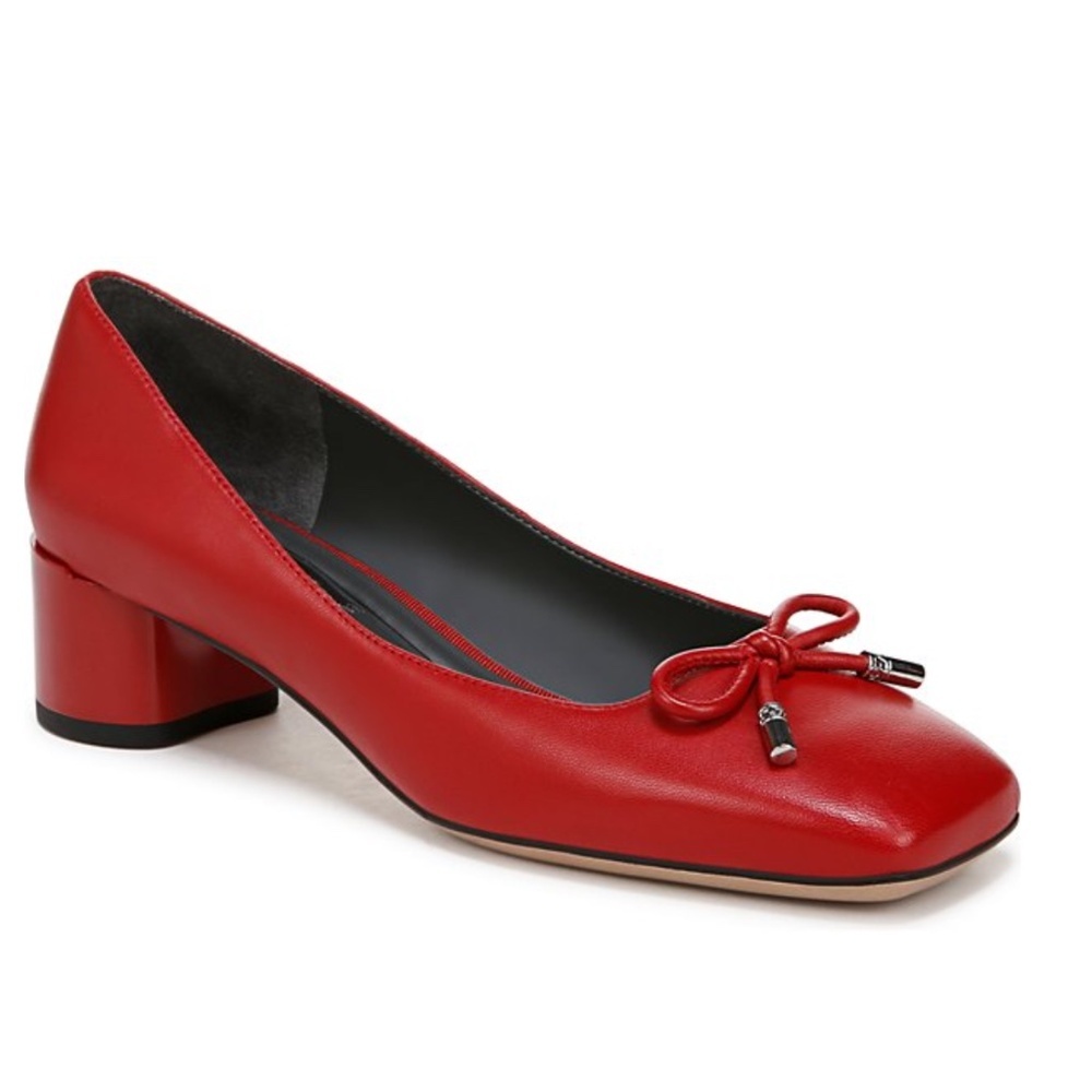 Franco Sarto Natalia Pump In Red Leather (WIDE)